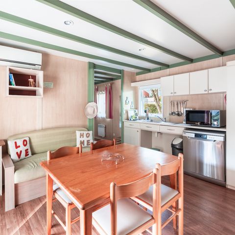 Mobilheim 4 Personen - Premium 32m² (2 Schlafzimmer) reserviert für Personen mit eingeschränkter Mobilität mit Klimaanlage