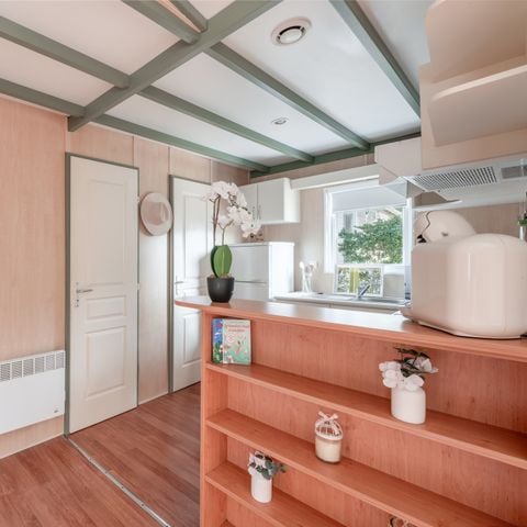 Chalet 6 personnes - Chalet Premium 46m² (3 chambres) + Climatisation + Lave-vaisselle + Terrasse couverte