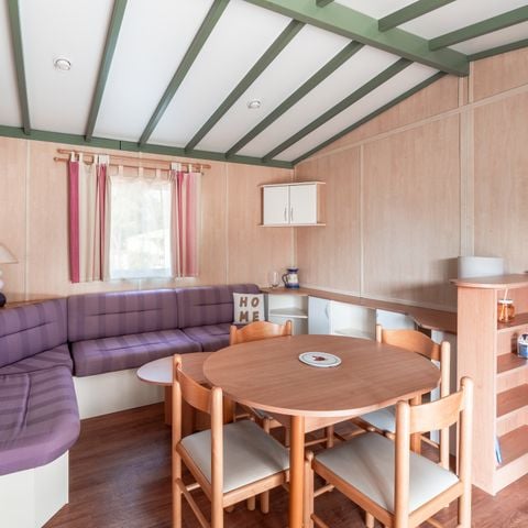 Chalet 6 personen - Chalet Premium 46m² (3 slaapkamers) + Airconditioning + Afwasmachine + Overdekt terras