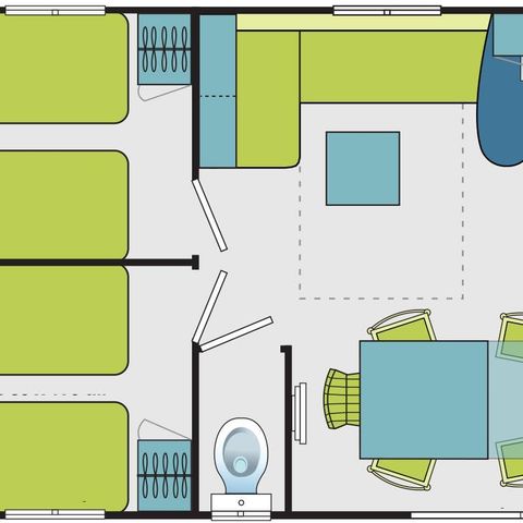 Mobilheim 8 personen - Fischerhütte