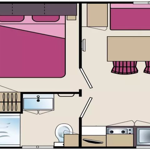 Mobile home 2 persons - Eco 2 Rooms 2 People