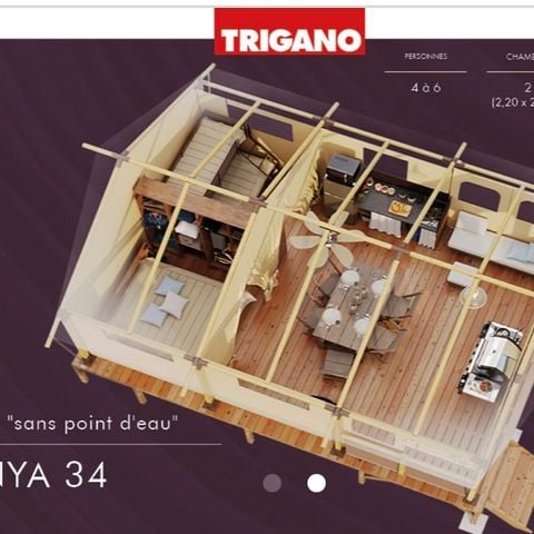 TENTE 5 personnes - Lodge Kenya (sans sanitaires) côté camping