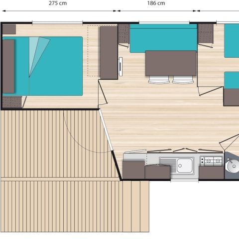 Mobilhome 6 personnes - 2 chambres