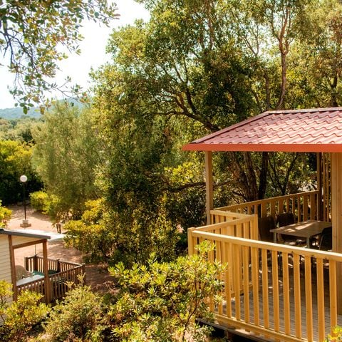 Stacaravan 5 personen - Klassiek | 2 Slaapkamers | 5 Pers. | Op palen | Enkel terras | Airconditioning.