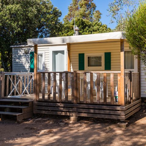 Mobilhome 6 personas - Clásico | 3 Dormitorios | 6 Pers. | Terraza elevada | Aire acondicionado.