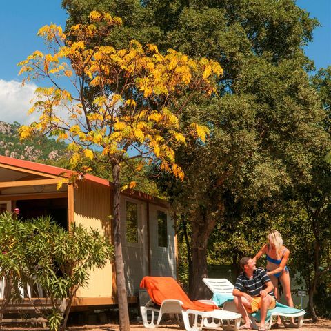 BUNGALOW 5 people - Chalets are on stilts | Classic | 2 Bedrooms | 5 Pers. | Single terrace | Air conditioning.