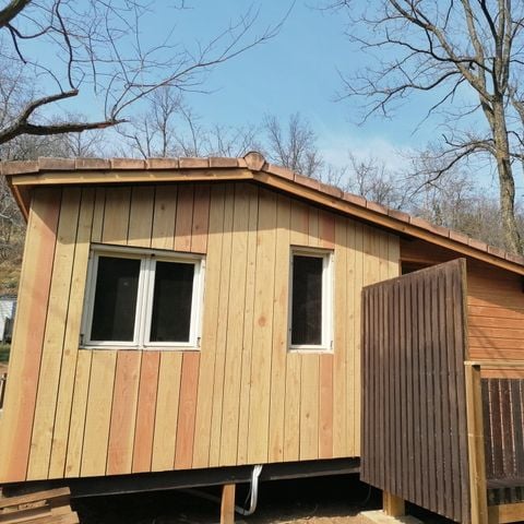 Chalet 10 personen - Groot Spa Chalet voor 10 personen, airconditioning, TV, 2 badkamers met douche, vaatwasser 10 personen