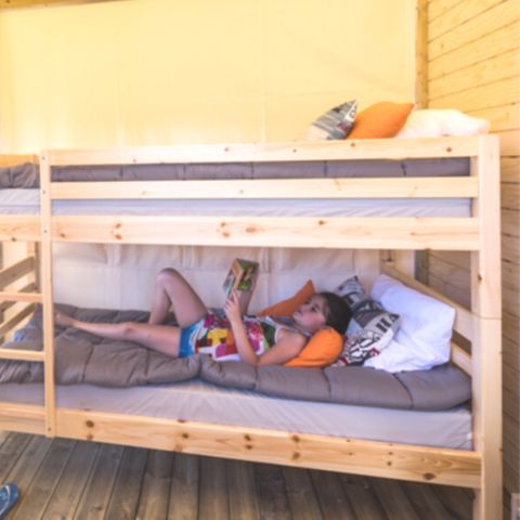 Safarizelt 5 Personen - Lodge 2 Zimmer ohne Bad