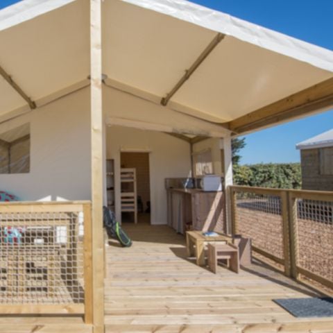 Canvas and wooden tent 5 persons - Lodge 2 rooms without bathroom