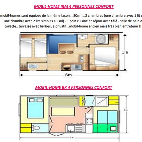BUNGALOW 2 personnes - IRM ou BK confort