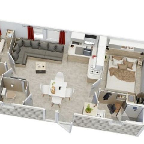 MOBILHOME 6 personnes - IRM Magnolia, 3 chambres