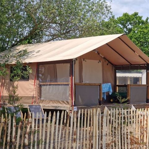 Tente en toile et en bois 5 personnes - Lodge 5 pers