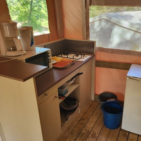 Tente en toile et en bois 4 personnes - SAHARI - sans sanitaires