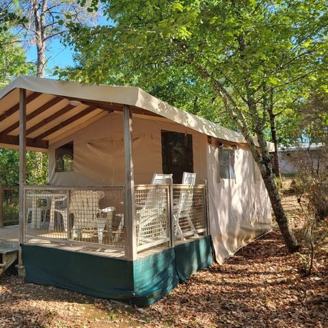 Tente en toile et en bois 4 personnes - SAHARI - sans sanitaires