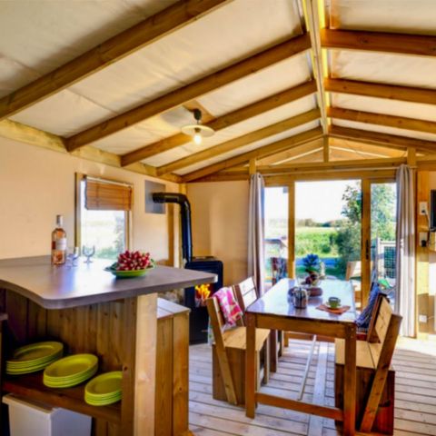 Canvas and wooden tent 4 persons - LODGE PREMIUM SWEET