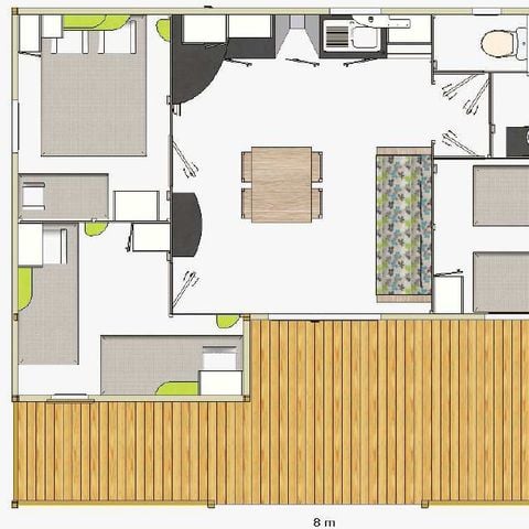 Chalet 6 persons - CONFORT+ 35M² Sam