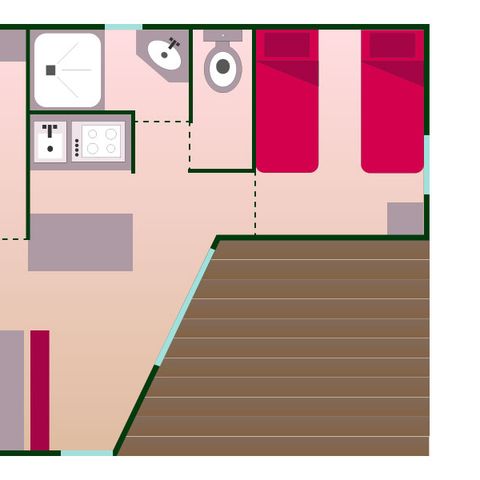 Chalet 4 Personen - BASTIDON (überdachte Terrasse)