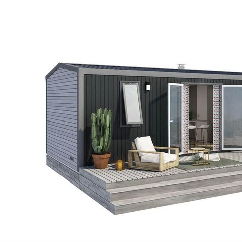 Mobilheim 4 personen - Cottage ETOILE "VUE LAC"(überdachte Terrasse) Neuheit 2022