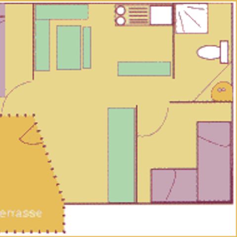 BUNGALOW 3 persone - AZUR (senza lenzuola e asciugamani)