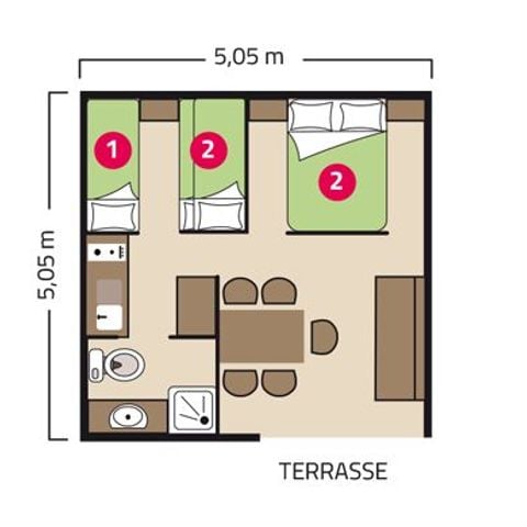 Chalet 5 persons - COMFORT MOREA