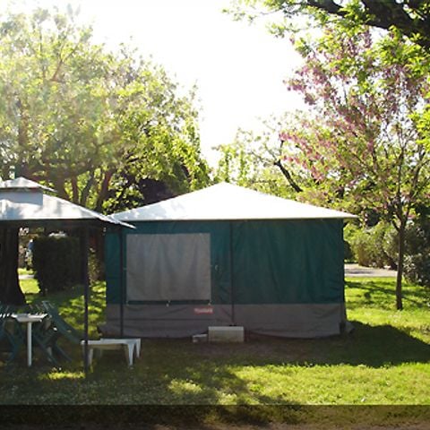 Glampingtent 5 personen - Bungalow Toilé Confort 25 m² 2 kamers + terras 15m² 5 pers