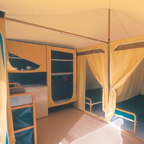 Bungalowtent 5 personen - Bungalow Toilé Confort 25 m² 2 kamers + terras 15m² 5 pers
