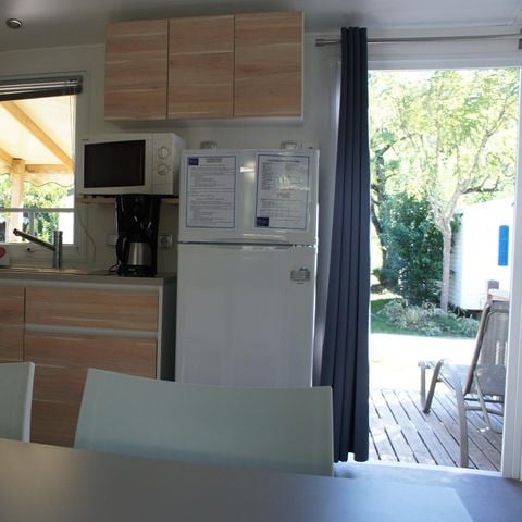 MOBILHOME 7 personnes - Mobil home Standard 32 m² 3 chambres + terrasse 12m² semi-couverte (9m²) 6/7 pers