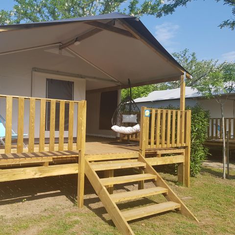 TENDA IN TELA E LEGNO 5 persone - Lodge Confort 25m² 2 camere + terrazza 12m² 4/5 pers.