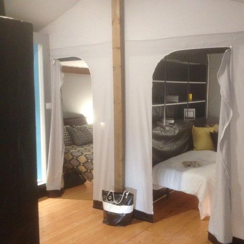 Safaritent 5 personen - Lodge Confort 25m² 2 kamers + terras 12m² 4/5 pers