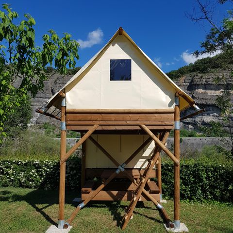 TENDA IN TELA E LEGNO 2 persone - Tenda bivacco Comfort 6m² 1 camera 1/2 pers.