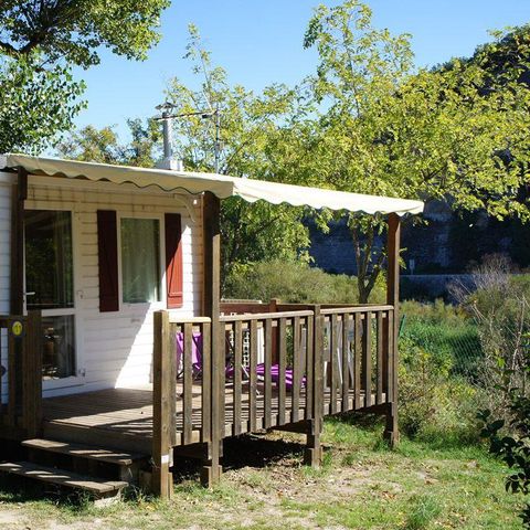 BUNGALOW 2 personnes - Mobil home Standard 21m² 1 chambre + terrasse 12m² semi-couverte (9m²) 2 pers