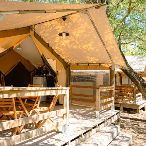 TENDA IN TELA E LEGNO 5 persone - Tenda Lodge Victoria 2ch 5pers