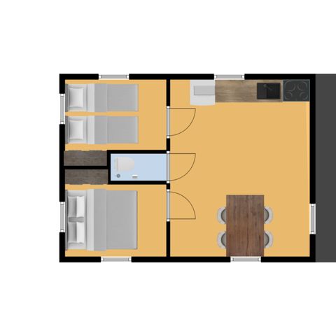 CANVAS AND WOOD TENT 4 people - Cocotier