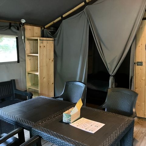 Tente en toile et en bois 4 personnes - Tente Safari Cocotier