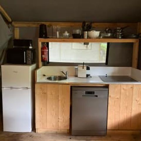 Tente en toile et en bois 4 personnes - Tente Safari Cocotier