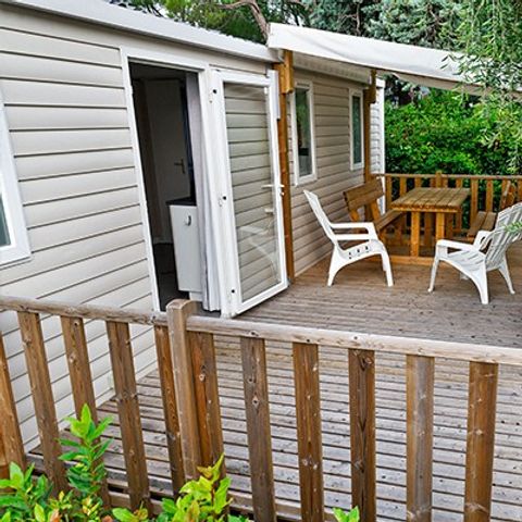 Mobilheim 4 personen - Classic | 2 Zi. | 4 Pers. | Erhöhte Terrasse | Klim.
