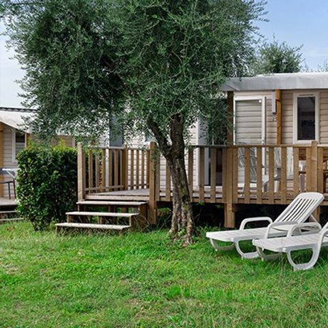 Mobilheim 4 personen - Classic | 2 Zi. | 4 Pers. | Erhöhte Terrasse | Klim.
