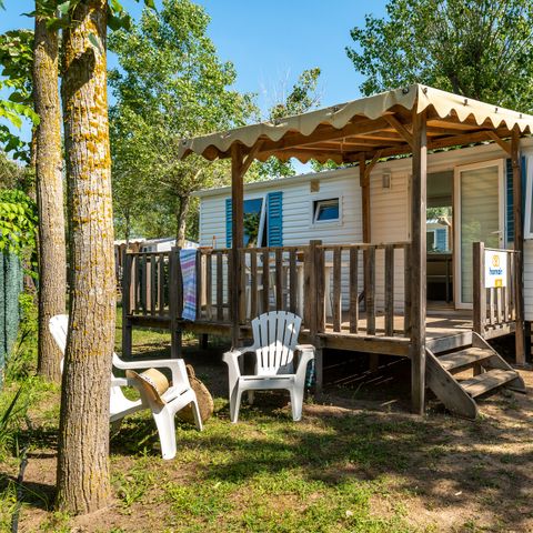 Mobilheim 4 personen - Classic | 2 Zi. | 4 Pers. | Erhöhte Terrasse | Klim.
