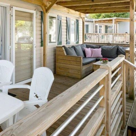 Mobilhome 6 personnes - Mobil-home | Premium | 3 Ch. | 6 Pers. | Terrasse Lounge | Clim.