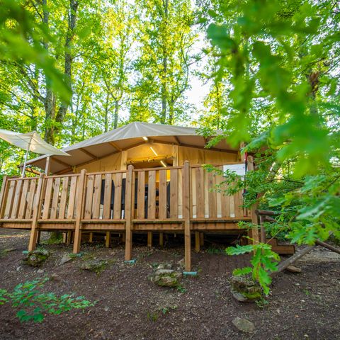 Canvas and wooden tent 5 persons - Lodge Tent Deluxe