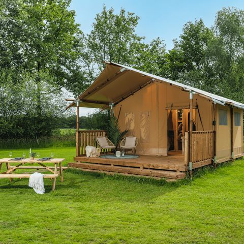 Canvas and wooden tent 5 persons - Glamptent Basic