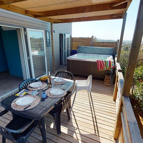 Mobilheim 4 Personen - Key West mit Spa - 38m² - 2 Schlafzimmer