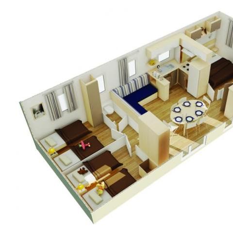 MOBILHOME 6 personnes - MH3 FLORES-3 38 m²