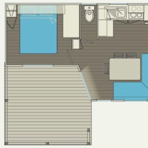 MOBILHOME 4 personnes - MH2 VIP PACIFIQUE 30 m²
