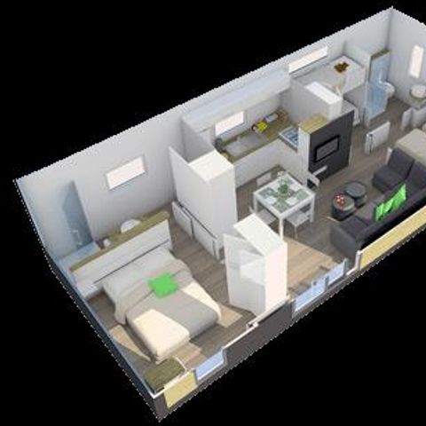 MOBILHOME 6 personnes - MH3 VIP TAOS 40 m²