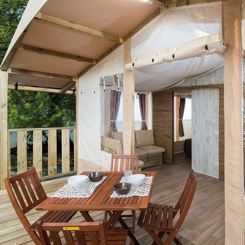 Tente en toile et en bois 5 personnes - TREND LODGE