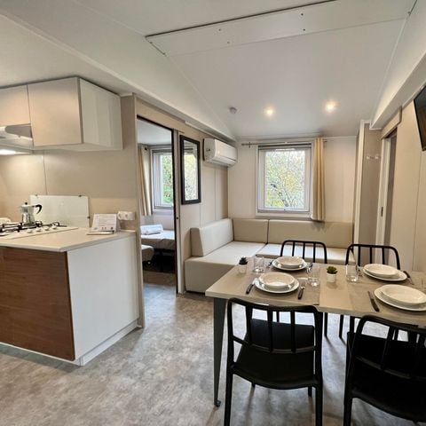 Mobile home 2 persons - (2 persons included - 2 additional persons possible at extra charge, please contact the campsite)