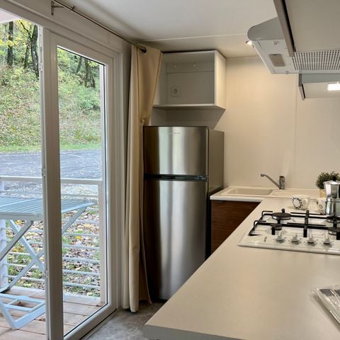 Mobile home 2 persons - (2 persons included - 2 additional persons possible at extra charge, please contact the campsite)
