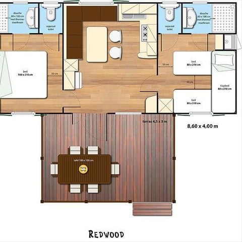 Mobile home 5 persons - SunLodge Redwood