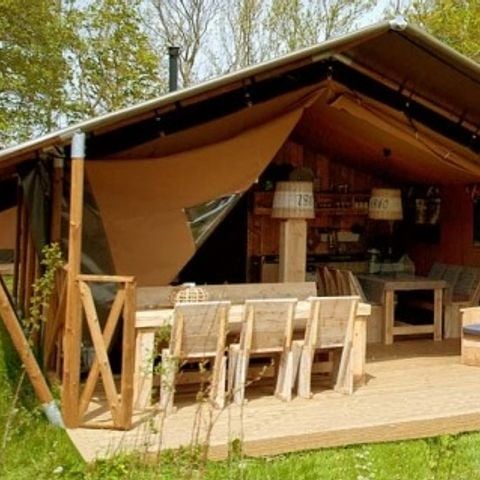 Wohnzelt auz holz 8 personen - Corsica Lodge, 3 Zimmer - Ankunft am Mittwoch in der Hochsaison
